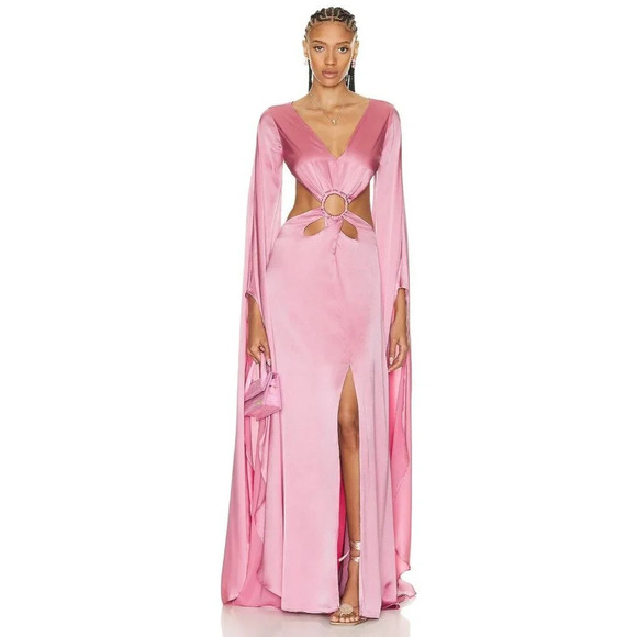 Cult Gaia Jasmin Gown in Shell Pink Small New Womens Long Maxi Dress - Picture 4 of 17
